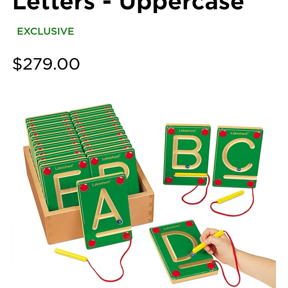 Lakeshore Green Alphabet Tracing Cards Letters Uppercase